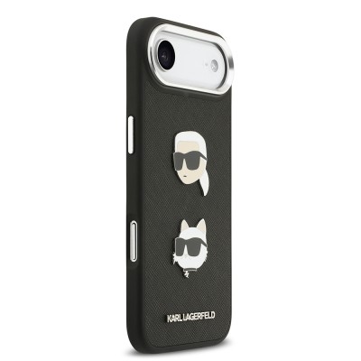 Apple iPhone 17 Air Kılıf Karl Lagerfeld Orjinal Lisanslı Metal Logolu K&C Heads Pin Kapak - 6