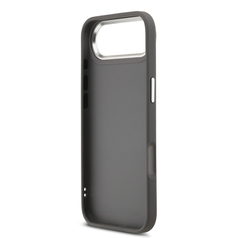 Apple iPhone 17 Air Kılıf Karl Lagerfeld Orjinal Lisanslı Metal Logolu K&C Heads Pin Kapak - 15