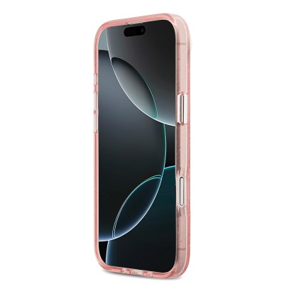 Apple iPhone 17 Air Kılıf Karl Lagerfeld Orjinal Lisanslı Parlayan Simli Karl & Choupette Heads Kapak - 8