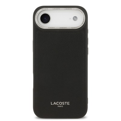 Apple iPhone 17 Air Kılıf Lacoste Orjinal Lisanslı M-safe Şarj Özellikli Champs Elysees PU Deri Tasarımlı Kapak - 6
