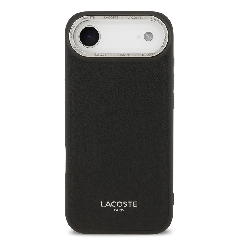 Apple iPhone 17 Air Kılıf Lacoste Orjinal Lisanslı M-safe Şarj Özellikli Champs Elysees PU Deri Tasarımlı Kapak - 6