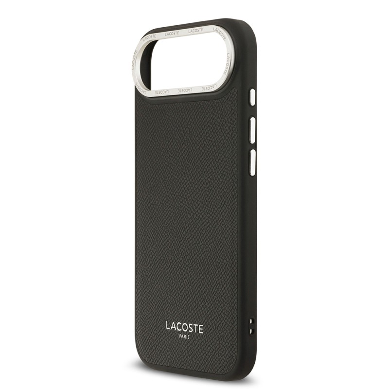 Apple iPhone 17 Air Kılıf Lacoste Orjinal Lisanslı M-safe Şarj Özellikli Champs Elysees PU Deri Tasarımlı Kapak - 9