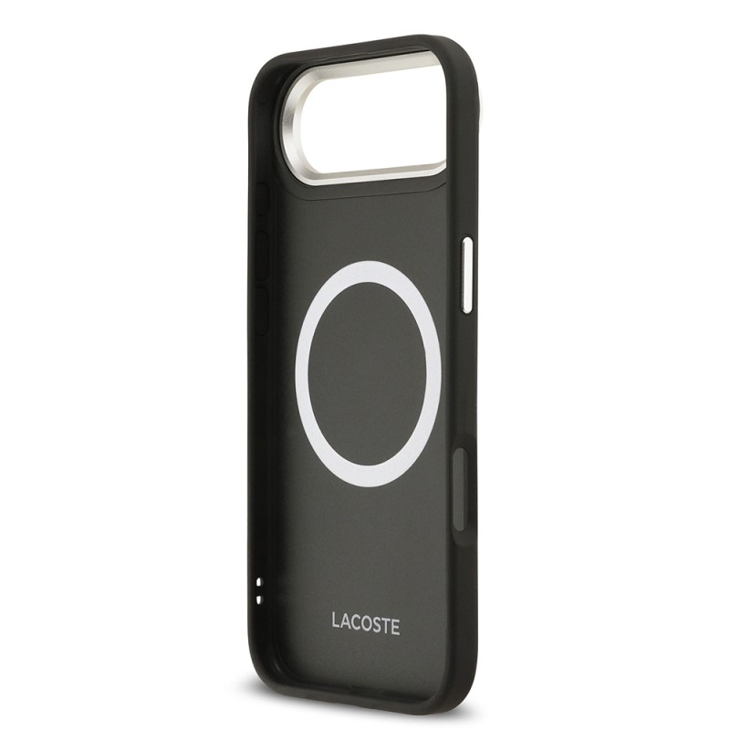 Apple iPhone 17 Air Kılıf Lacoste Orjinal Lisanslı M-safe Şarj Özellikli Champs Elysees PU Deri Tasarımlı Kapak - 10