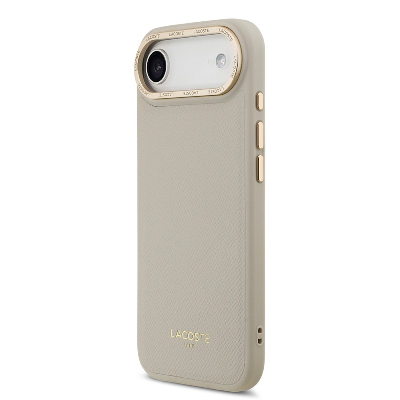 Apple iPhone 17 Air Kılıf Lacoste Orjinal Lisanslı M-safe Şarj Özellikli Champs Elysees PU Deri Tasarımlı Kapak - 12