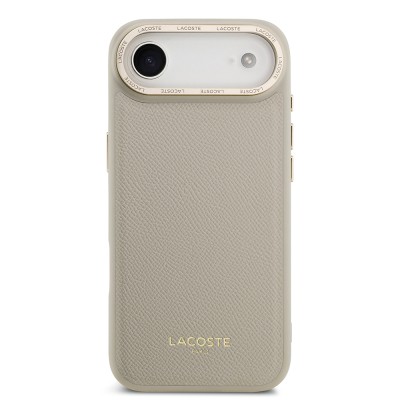 Apple iPhone 17 Air Kılıf Lacoste Orjinal Lisanslı M-safe Şarj Özellikli Champs Elysees PU Deri Tasarımlı Kapak - 13