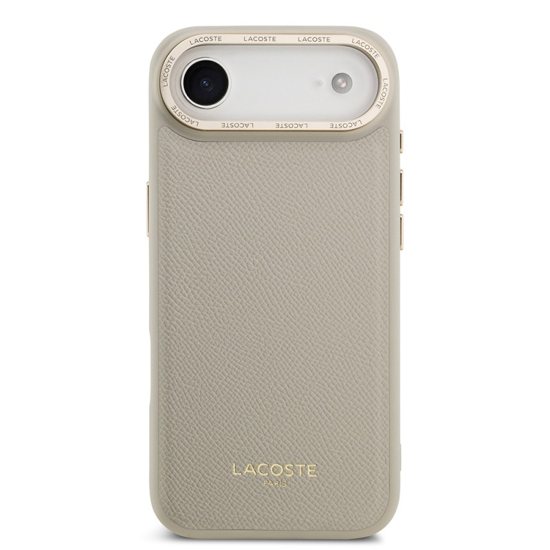 Apple iPhone 17 Air Kılıf Lacoste Orjinal Lisanslı M-safe Şarj Özellikli Champs Elysees PU Deri Tasarımlı Kapak - 13
