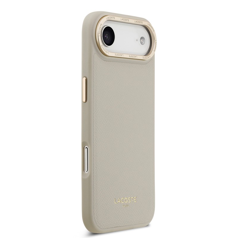 Apple iPhone 17 Air Kılıf Lacoste Orjinal Lisanslı M-safe Şarj Özellikli Champs Elysees PU Deri Tasarımlı Kapak - 14