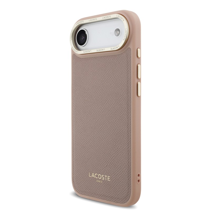 Apple iPhone 17 Air Kılıf Lacoste Orjinal Lisanslı M-safe Şarj Özellikli Champs Elysees PU Deri Tasarımlı Kapak - 19
