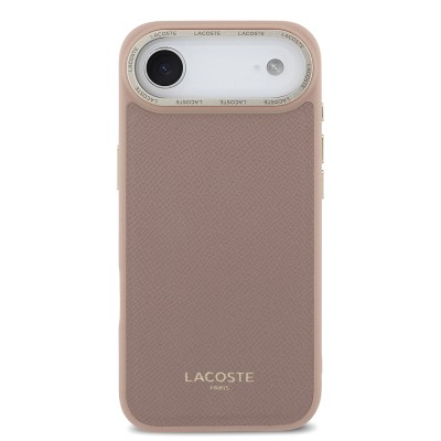 Apple iPhone 17 Air Kılıf Lacoste Orjinal Lisanslı M-safe Şarj Özellikli Champs Elysees PU Deri Tasarımlı Kapak - 20