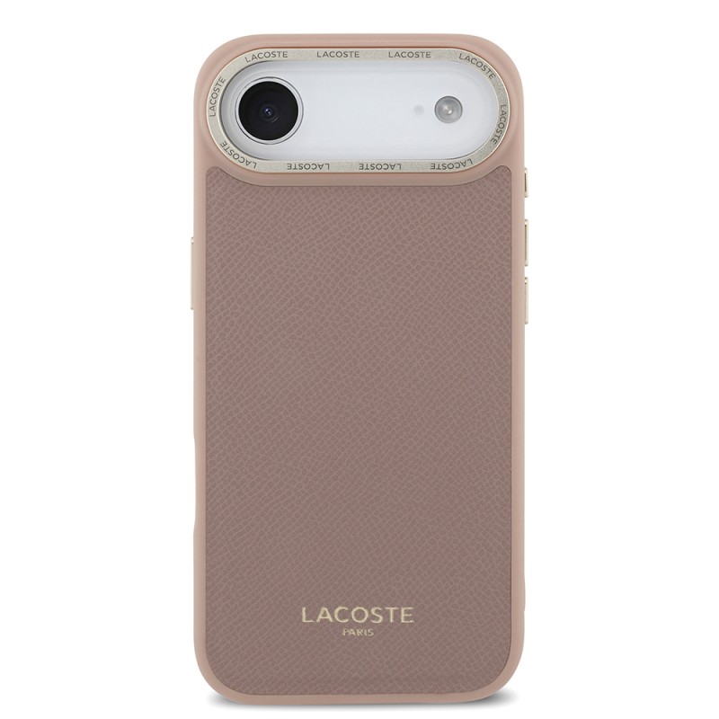 Apple iPhone 17 Air Kılıf Lacoste Orjinal Lisanslı M-safe Şarj Özellikli Champs Elysees PU Deri Tasarımlı Kapak - 20