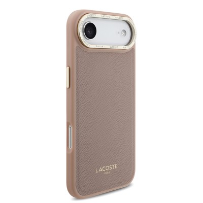 Apple iPhone 17 Air Kılıf Lacoste Orjinal Lisanslı M-safe Şarj Özellikli Champs Elysees PU Deri Tasarımlı Kapak - 21