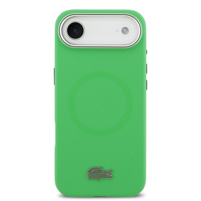 Apple iPhone 17 Air Kılıf Lacoste Orjinal Lisanslı M-safe Şarj Özellikli İkonik Logolu Metal Kamera Çerçeveli Silikon Kapak - 5