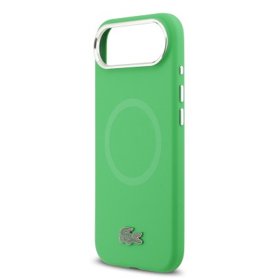 Apple iPhone 17 Air Kılıf Lacoste Orjinal Lisanslı M-safe Şarj Özellikli İkonik Logolu Metal Kamera Çerçeveli Silikon Kapak - 8