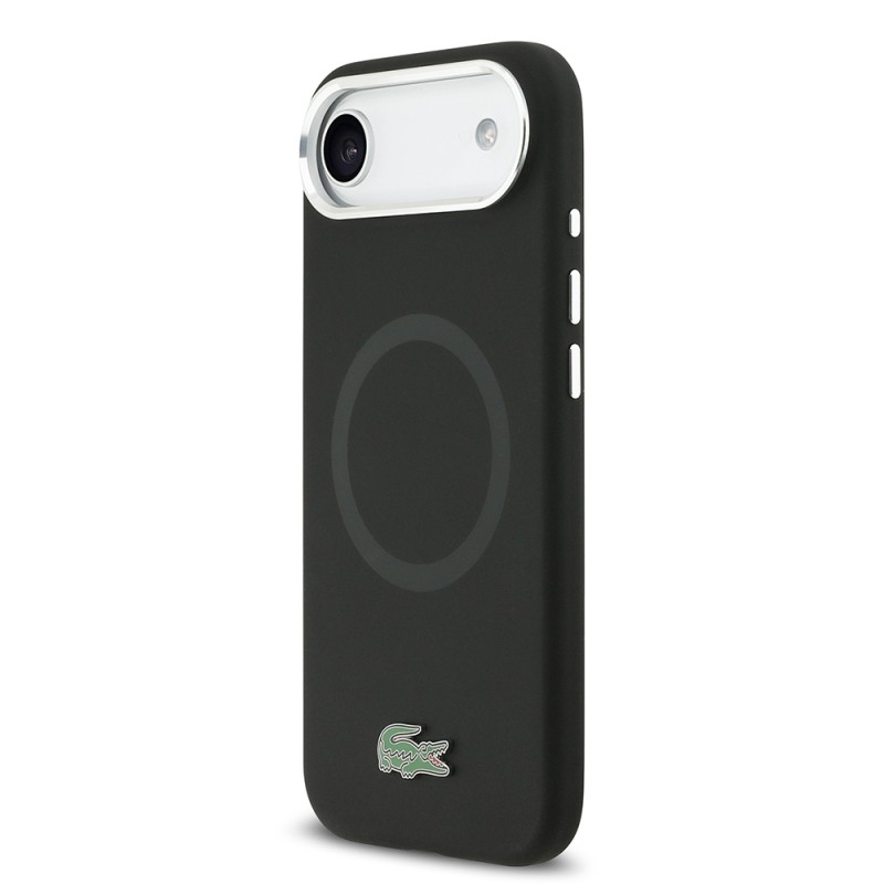 Apple iPhone 17 Air Kılıf Lacoste Orjinal Lisanslı M-safe Şarj Özellikli İkonik Logolu Metal Kamera Çerçeveli Silikon Kapak - 11
