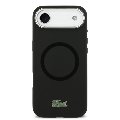 Apple iPhone 17 Air Kılıf Lacoste Orjinal Lisanslı M-safe Şarj Özellikli İkonik Logolu Metal Kamera Çerçeveli Silikon Kapak - 12