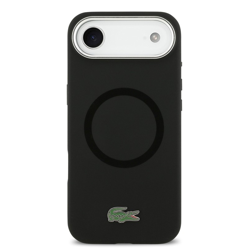 Apple iPhone 17 Air Kılıf Lacoste Orjinal Lisanslı M-safe Şarj Özellikli İkonik Logolu Metal Kamera Çerçeveli Silikon Kapak - 12