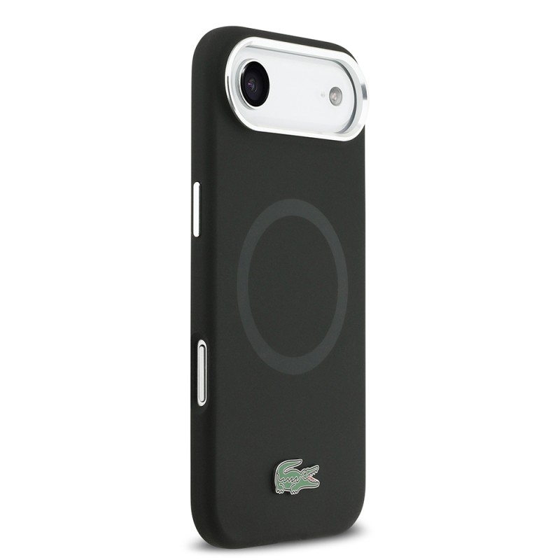 Apple iPhone 17 Air Kılıf Lacoste Orjinal Lisanslı M-safe Şarj Özellikli İkonik Logolu Metal Kamera Çerçeveli Silikon Kapak - 13