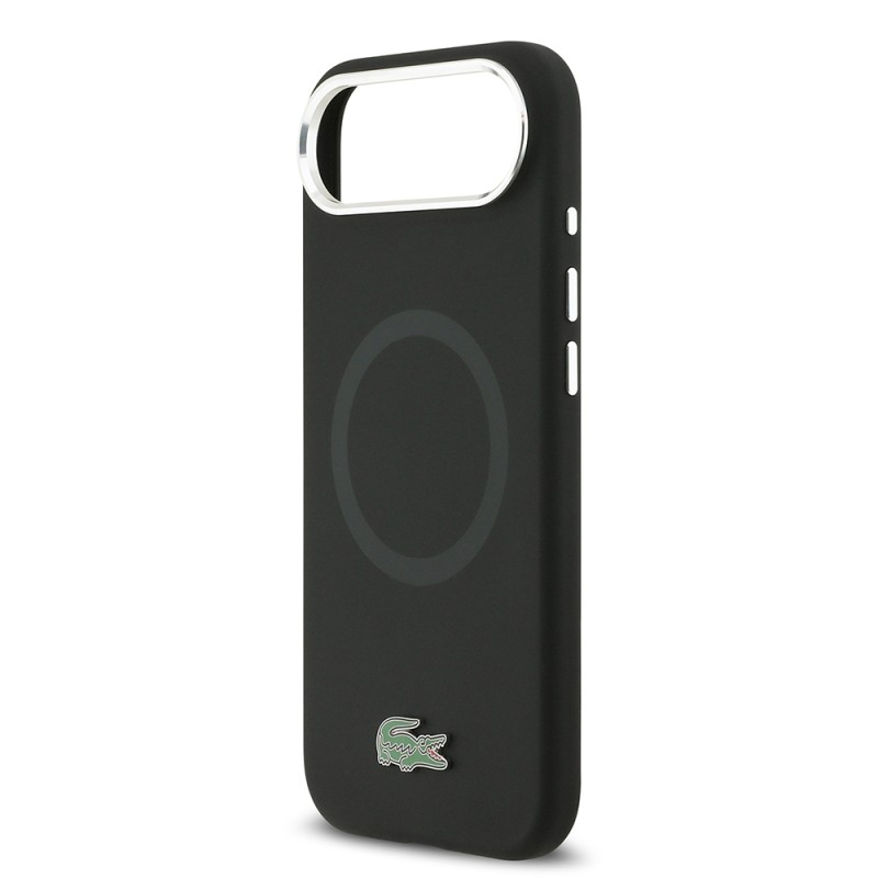 Apple iPhone 17 Air Kılıf Lacoste Orjinal Lisanslı M-safe Şarj Özellikli İkonik Logolu Metal Kamera Çerçeveli Silikon Kapak - 15