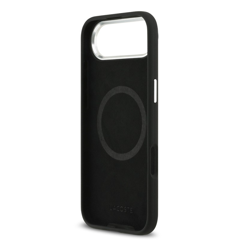 Apple iPhone 17 Air Kılıf Lacoste Orjinal Lisanslı M-safe Şarj Özellikli İkonik Logolu Metal Kamera Çerçeveli Silikon Kapak - 16