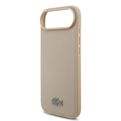 Apple iPhone 17 Air Kılıf Lacoste Orjinal Lisanslı M-safe Şarj Özellikli PU Pike Desenli Metal Logolu Kartlıklı Kapak - 18