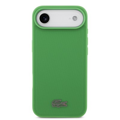 Apple iPhone 17 Air Kılıf Lacoste Orjinal Lisanslı M-safe Şarj Özellikli PU Pike Desenli Metal Logolu Kartlıklı Kapak - 25