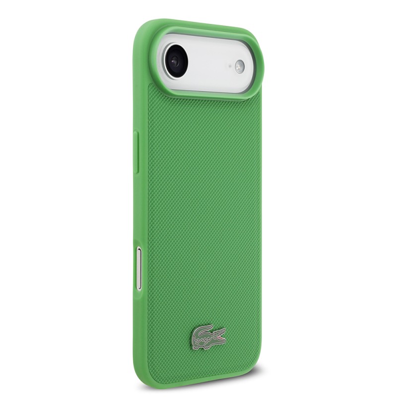 Apple iPhone 17 Air Kılıf Lacoste Orjinal Lisanslı M-safe Şarj Özellikli PU Pike Desenli Metal Logolu Kartlıklı Kapak - 26