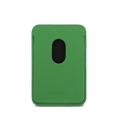 Apple iPhone 17 Air Kılıf Lacoste Orjinal Lisanslı M-safe Şarj Özellikli PU Pike Desenli Metal Logolu Kartlıklı Kapak - 33