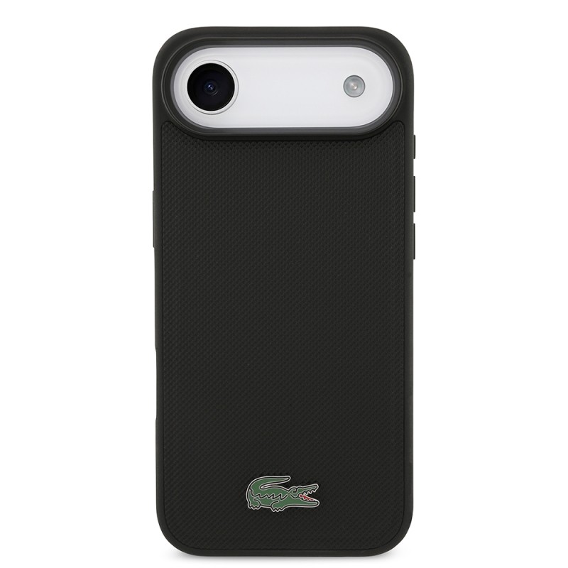Apple iPhone 17 Air Kılıf Lacoste Orjinal Lisanslı M-safe Şarj Özellikli PU Pike Desenli Metal Logolu Kartlıklı Kapak - 34