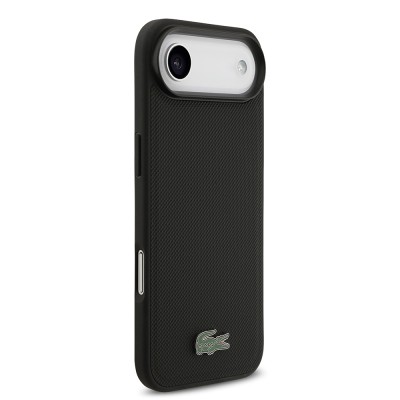 Apple iPhone 17 Air Kılıf Lacoste Orjinal Lisanslı M-safe Şarj Özellikli PU Pike Desenli Metal Logolu Kartlıklı Kapak - 35