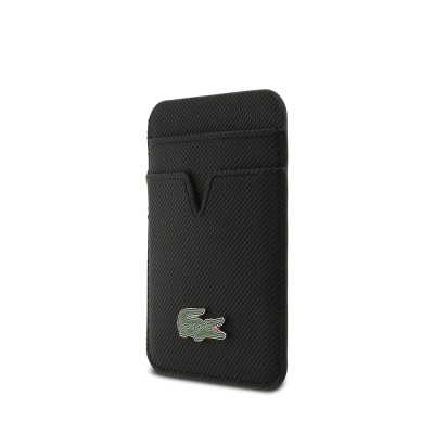 Apple iPhone 17 Air Kılıf Lacoste Orjinal Lisanslı M-safe Şarj Özellikli PU Pike Desenli Metal Logolu Kartlıklı Kapak - 39