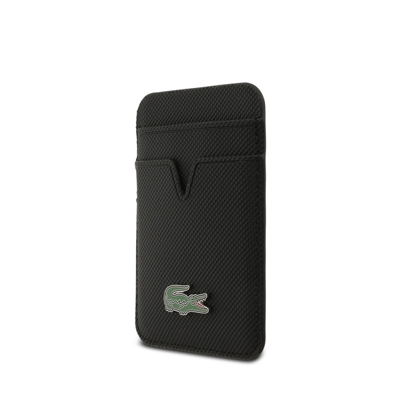 Apple iPhone 17 Air Kılıf Lacoste Orjinal Lisanslı M-safe Şarj Özellikli PU Pike Desenli Metal Logolu Kartlıklı Kapak - 39