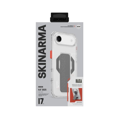 Apple iPhone 17 Air Kılıf M-Safe Şarj Özellikli Airbag Tasarımlı Standlı Skinarma Haxa Kapak - 7