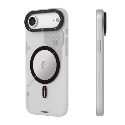 Apple iPhone 17 Air Kılıf M-safe Şarj Özellikli Disk Desenli Youngkit Disc Battle Kapak - 7