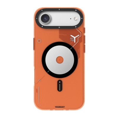 Apple iPhone 17 Air Kılıf M-safe Şarj Özellikli Disk Desenli Youngkit Disc Battle Kapak - 4