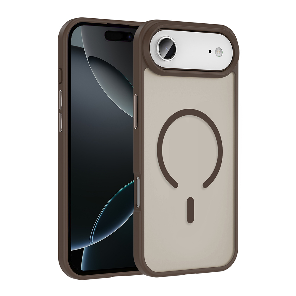 iPhone 17 Air Kılıf M-safe Şarj Özellikli Mat Arka Yüzey NXXA Sio Kapak - Desert Titanyum