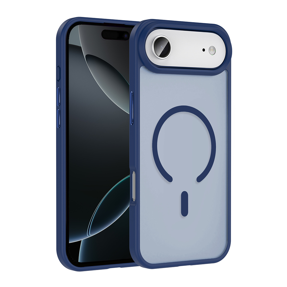 iPhone 17 Air Kılıf M-safe Şarj Özellikli Mat Arka Yüzey NXXA Sio Kapak - Lacivert