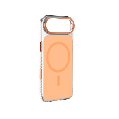 Apple iPhone 17 Air Kılıf M-safe Şarj Özellikli Metal Kamera Çerçeveli Airbag Tasarımlı Lenyes CK221 Sert PC Kapak - Lenyes