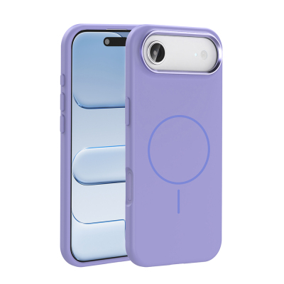 Apple iPhone 17 Air Kılıf M-Safe Şarj Özellikli Metal Kamera Çerçeveli Zore Edi Silikon Kapak - Zore