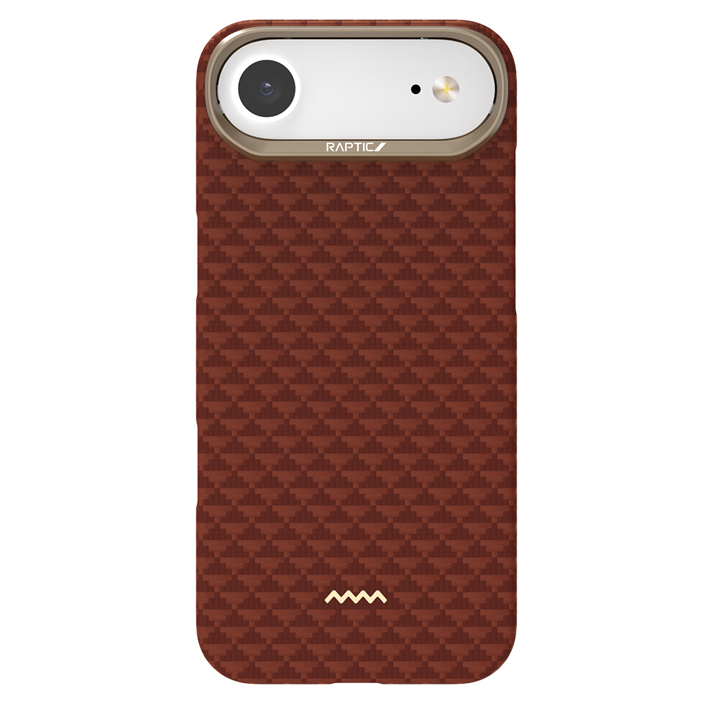 Apple iPhone 17 Air Kılıf M-safe Şarj Özellikli Raptic Aramid Skin Origin Serisi Kapak - Kırmızı