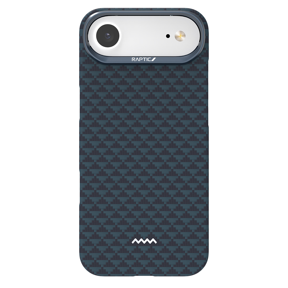 Apple iPhone 17 Air Kılıf M-safe Şarj Özellikli Raptic Aramid Skin Origin Serisi Kapak - Lacivert