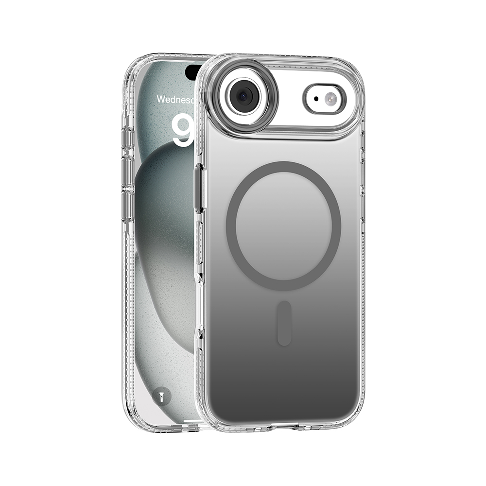 Apple iPhone 17 Air Kılıf M-safe Şarj Özellikli Sararmaya Karşı Dayanıklı Mutural Icesense Serisi Kapak - Gri
