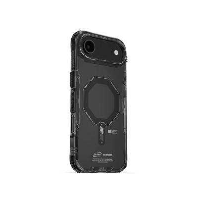Apple iPhone 17 Air Kılıf M-safe Şarj Özellikli Şeffaf Airbag Tasarımlı Skinarma Saido Mag-Charge Kapak - 2
