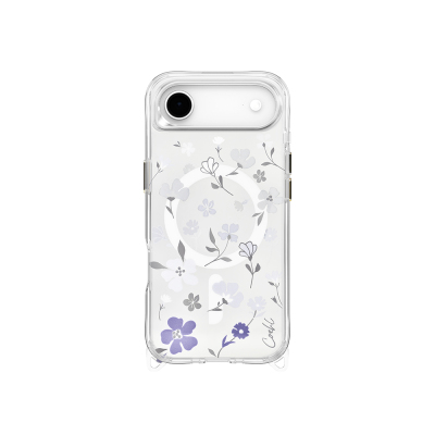 Apple iPhone 17 Air Kılıf M-safe Şarj Özellikli Şeffaf Arka Yüzey Çiçekli Coehl Amara Kapak - Coehl