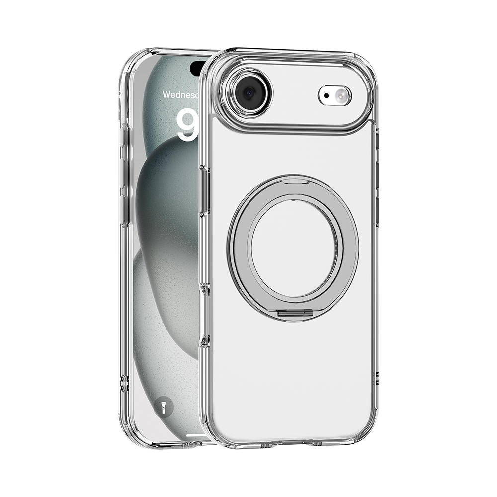Apple iPhone 17 Air Kılıf M-safe Şarj Özellikli Standlı Airbag Tasarımlı Mutural Fresh Serisi Kapak - Şeffaf