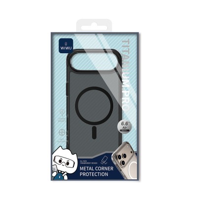 Apple iPhone 17 Air Kılıf M-safe Şarj Özellikli Wiwu MCC-702 Titanyum Pro Serisi Sert PC Kapak - 8