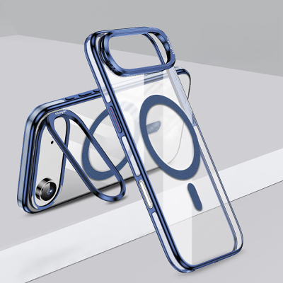 Apple iPhone 17 Air Kılıf M-safe Şarj Özellikli Wlons Standlı Efsane Kapak - Wlons