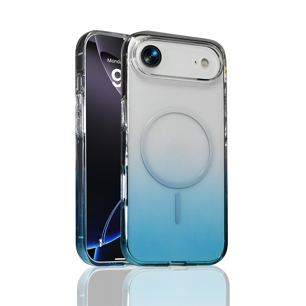 iPhone 17 Air Kılıf M-Safe Şarj Özellikli Zore Septik Silikon Kapak - Turkuaz