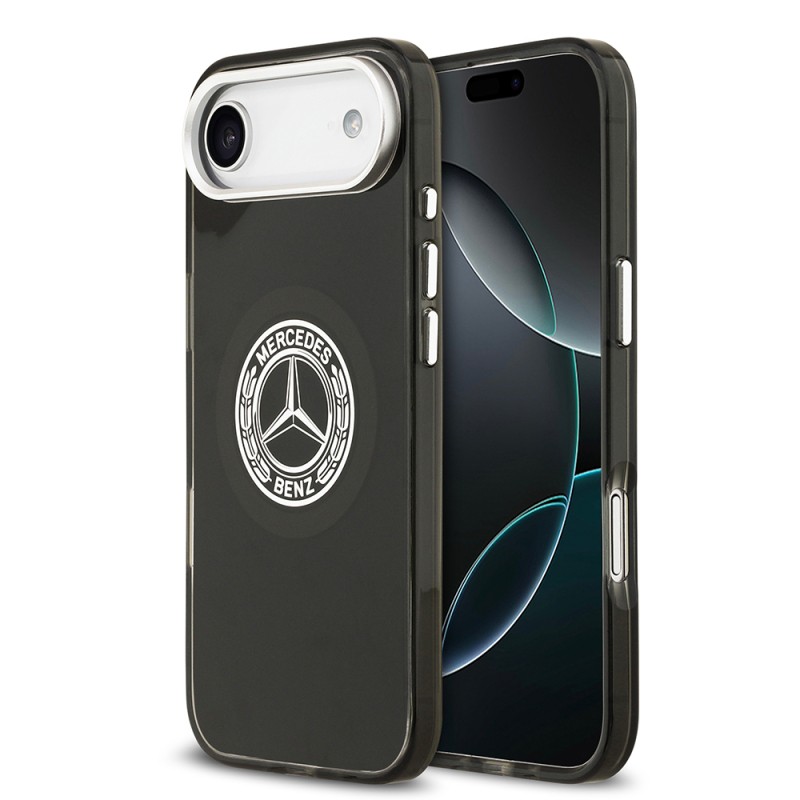 Apple iPhone 17 Air Kılıf Mercedes Benz Orjinal Lisanslı M-safe Şarj Özellikli Çift Katmanlı PC Nostaljik Yıldız Dizayn Kapak - 1