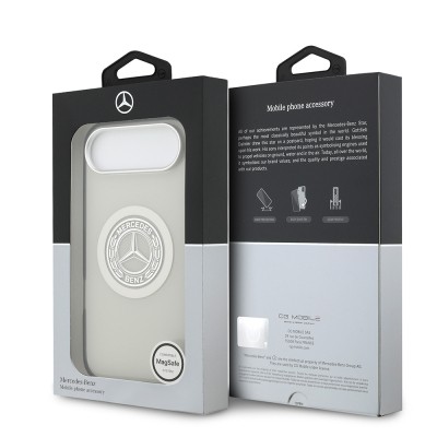 Apple iPhone 17 Air Kılıf Mercedes Benz Orjinal Lisanslı M-safe Şarj Özellikli Çift Katmanlı PC Nostaljik Yıldız Dizayn Kapak - 17