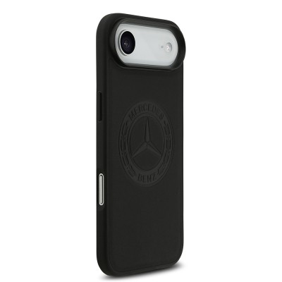 Apple iPhone 17 Air Kılıf Mercedes Benz Orjinal Lisanslı M-safe Şarj Özellikli Hakiki Deri Nostaljik Yıldız Dizayn Kapak - 6